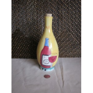 Decorative bottle cork stopper dishwasher safe ceramic colorful design 9.5" tall   273370472924